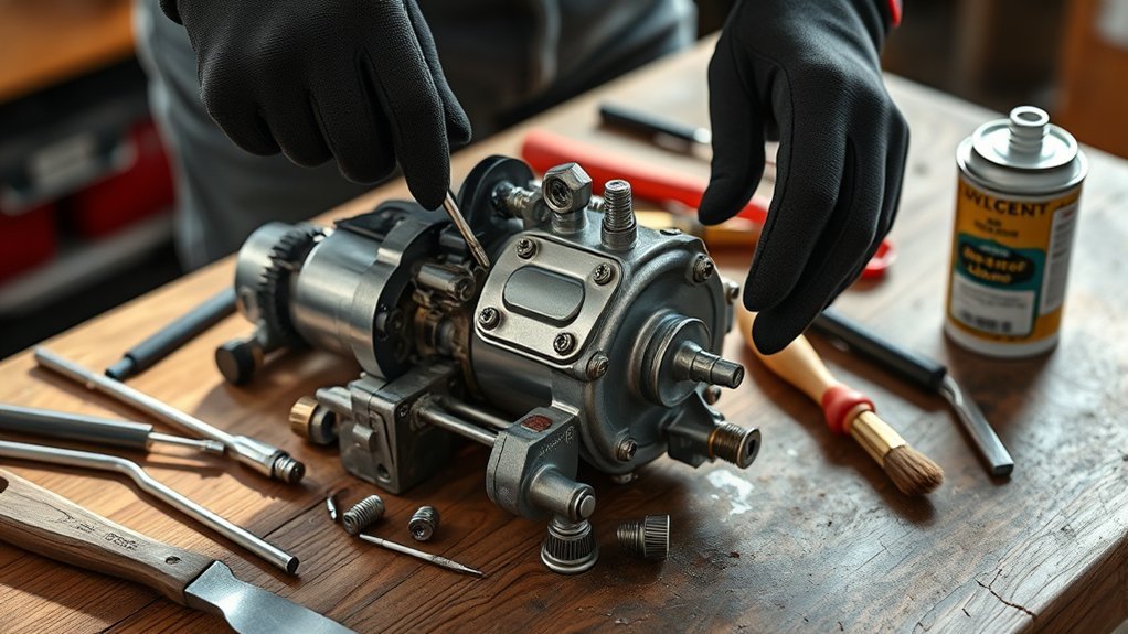 cleaning snow thrower carburetor steps