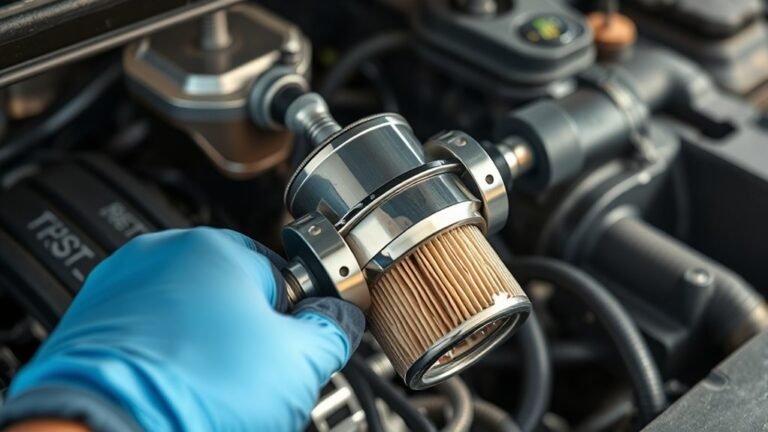 disconnecting fuel filter steps