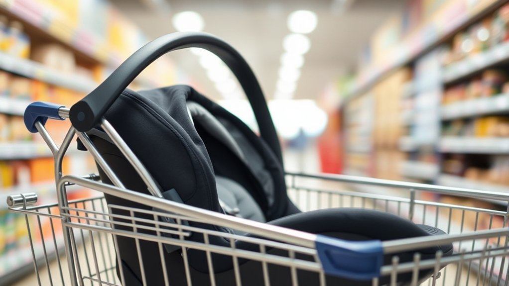 how to place car seat in cart