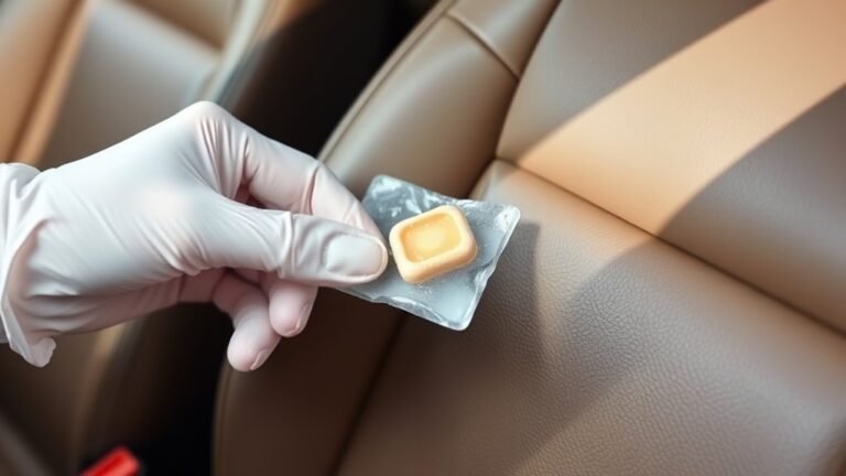 how to remove gum from car seat