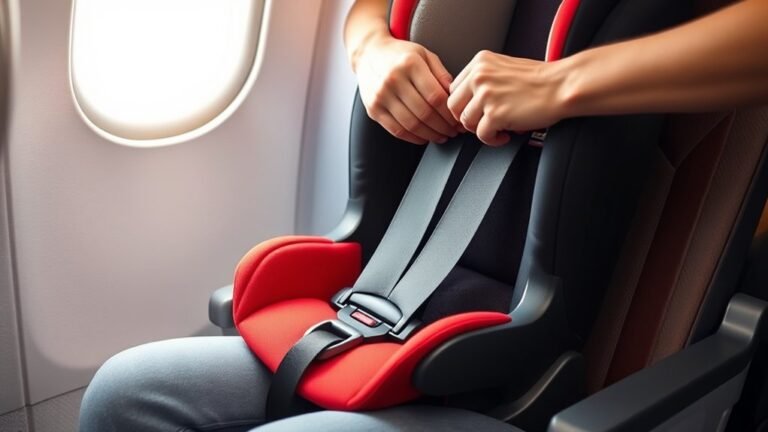 installing car seat on airplane passengers safety