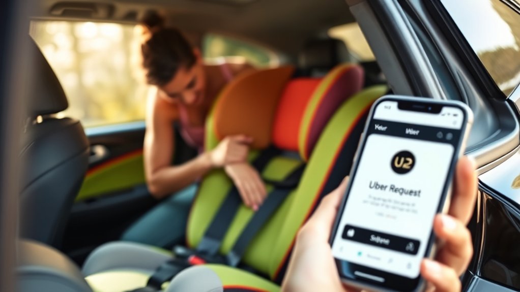 request uber with car seat