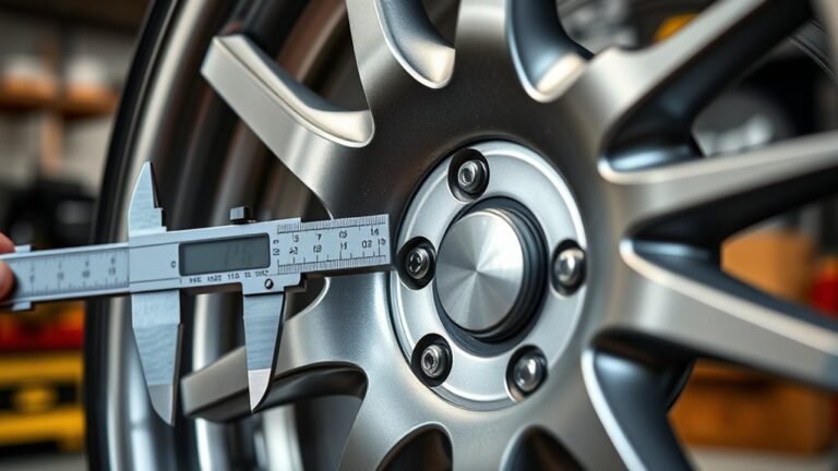 measuring a wheel rim